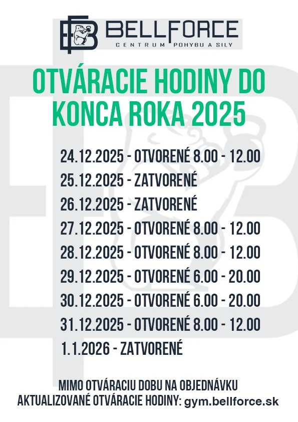 Ilustračný obrázok k článku: Otváracie hodiny a rozpis skupinových tréningov